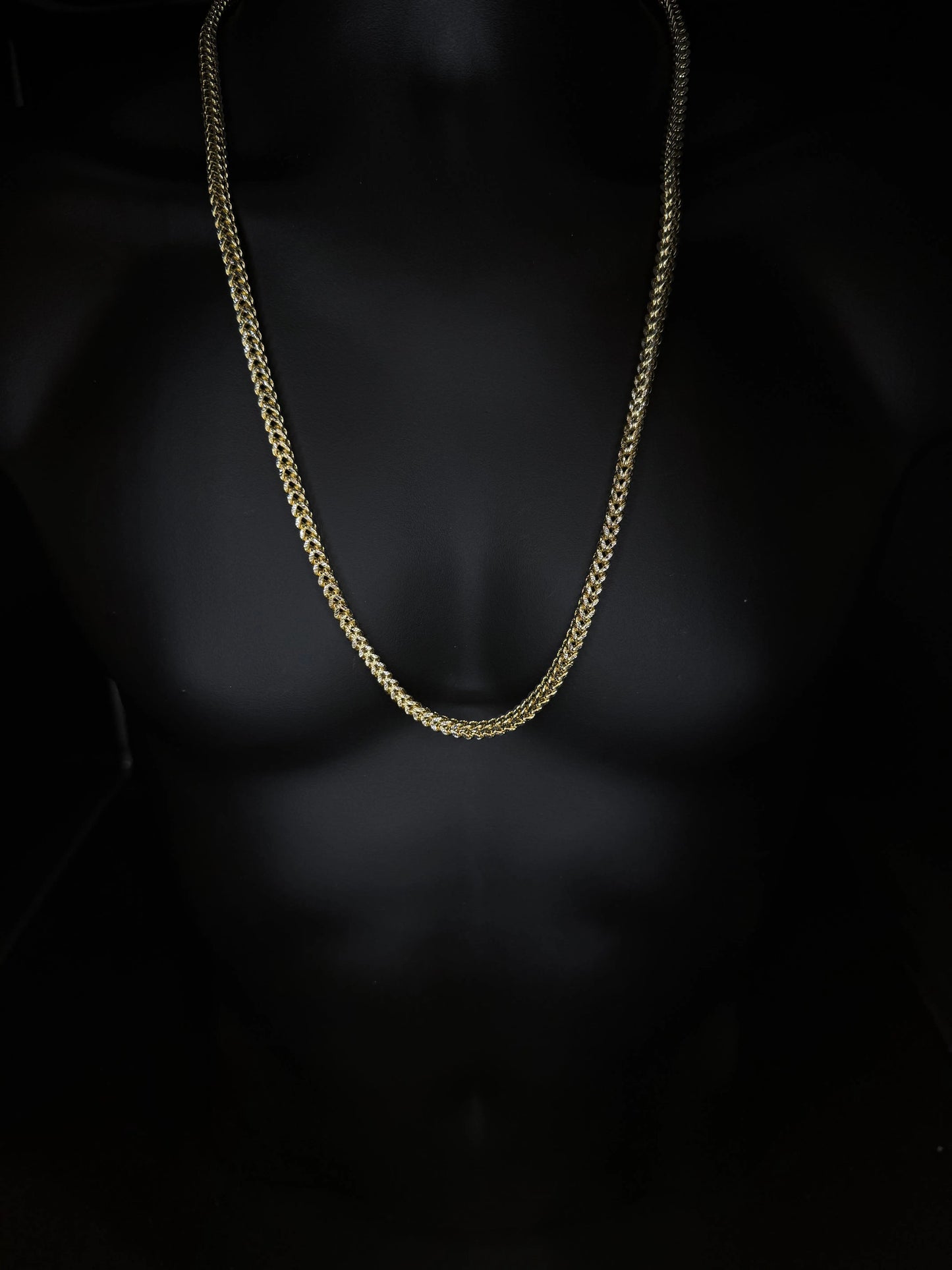 10K YELLOW GOLD DIAMOND CUT FRANCO CHAIN 5.50mm 30 INCHES Angelica Jewellers
