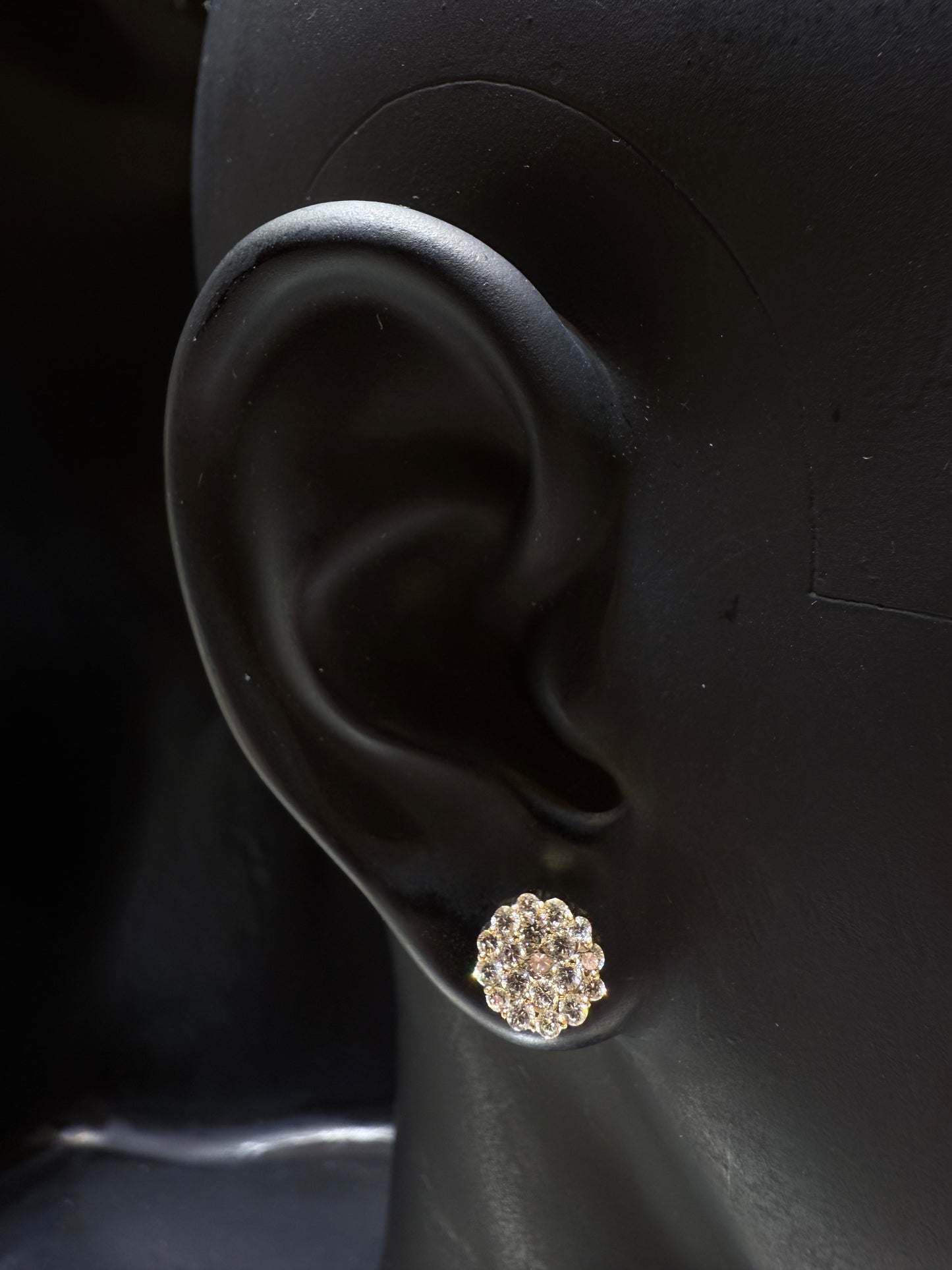 14K YELLOW GOLD DIAMOND EARRINGS