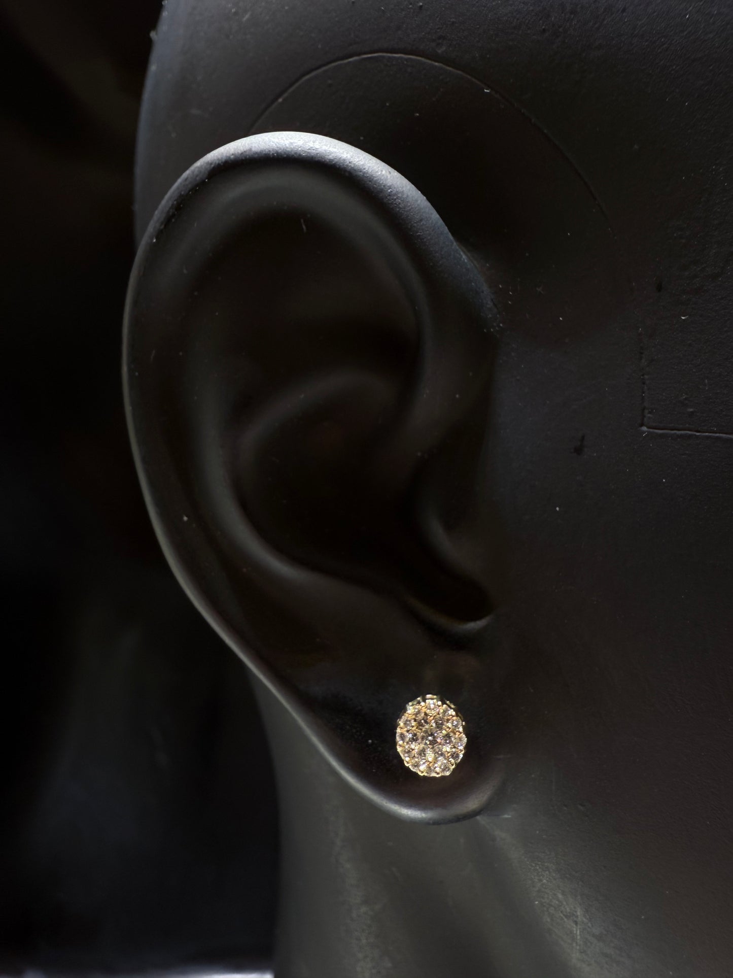14K YELLOW GOLD DIAMOND EARRINGS