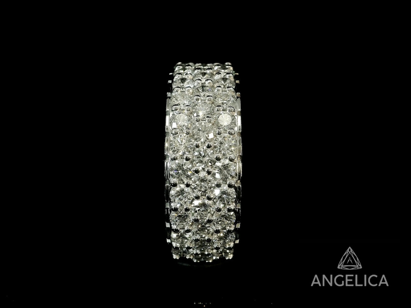 10K WHITE GOLD BAND 4.90CT OF DIAMONDS IN VVS F+ Angelica Jewellers