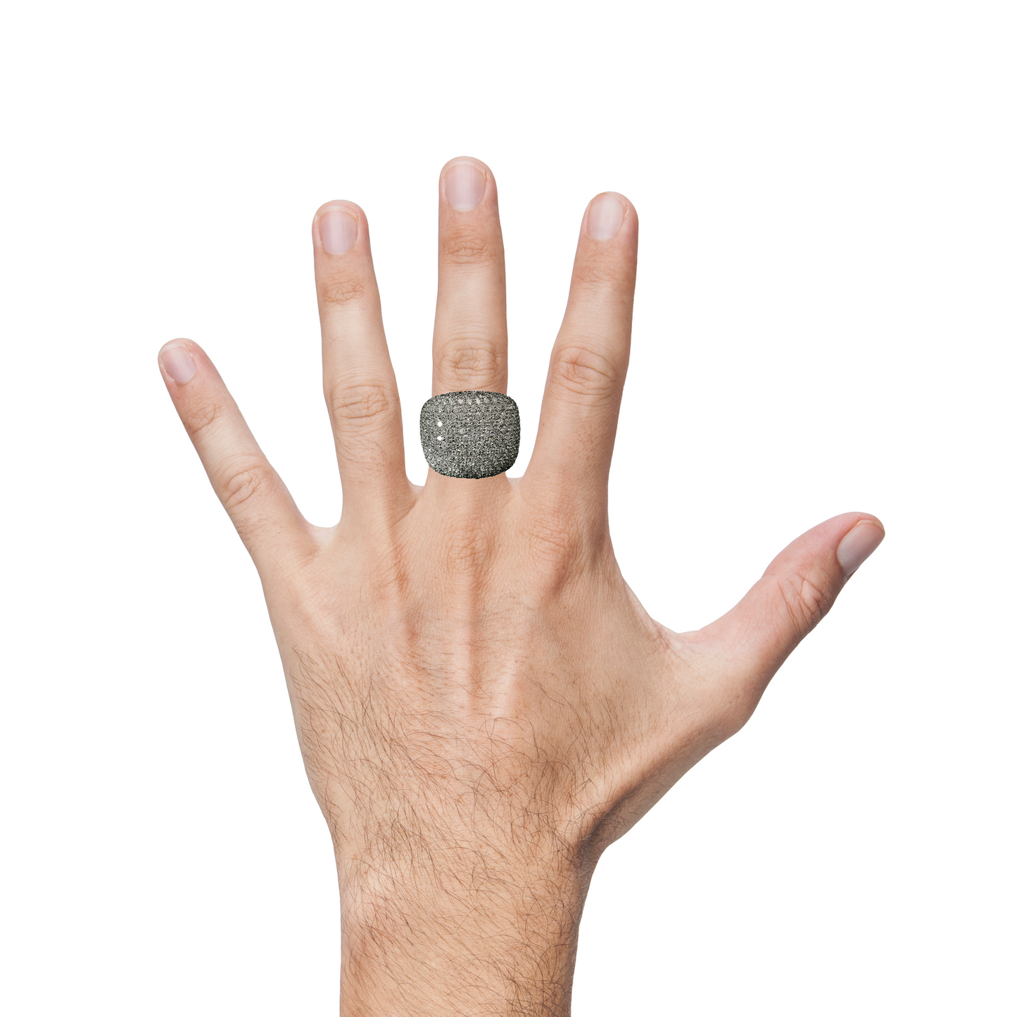 BAGUE EN OR BLANC 14K SERTIE DE 8,40 CT DE DIAMANTS RONDS EN VVS F+