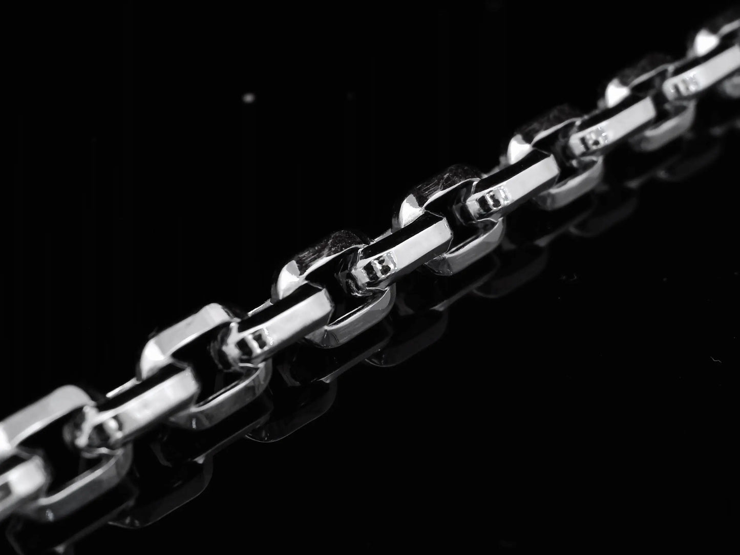10K WHITE GOLD HERMÈS LINK CHAIN 5mm Angelica Jewellers