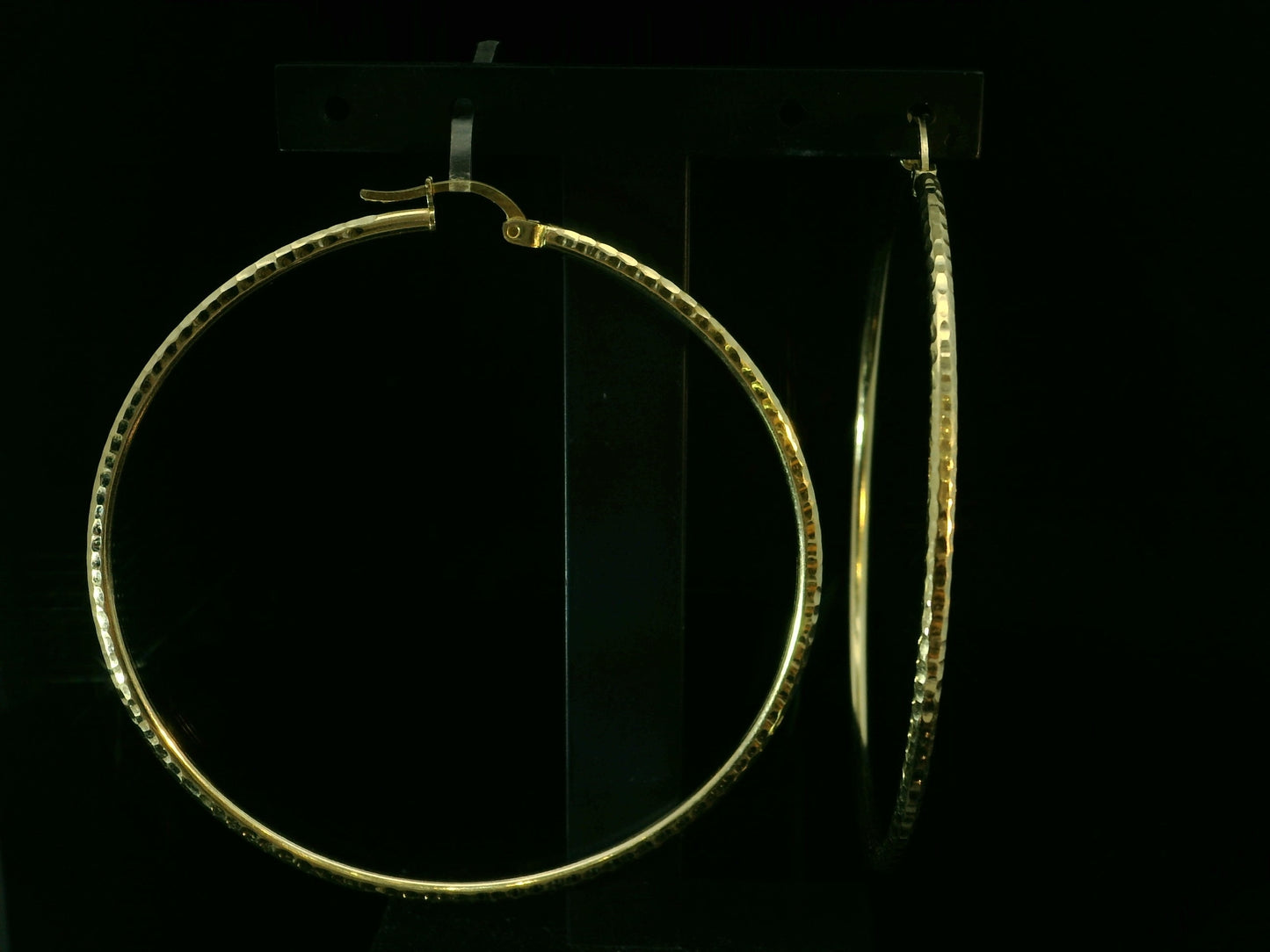 10K YELLOW GOLD 60MM HOOP EARRINGS