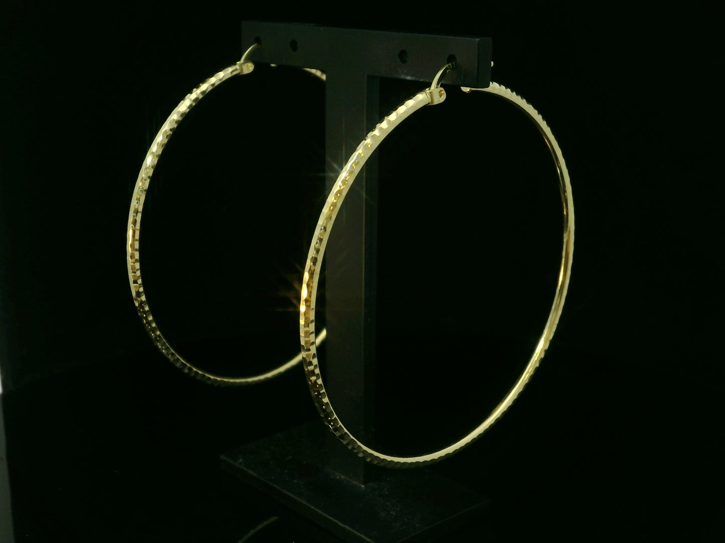 10K YELLOW GOLD 60MM HOOP EARRINGS