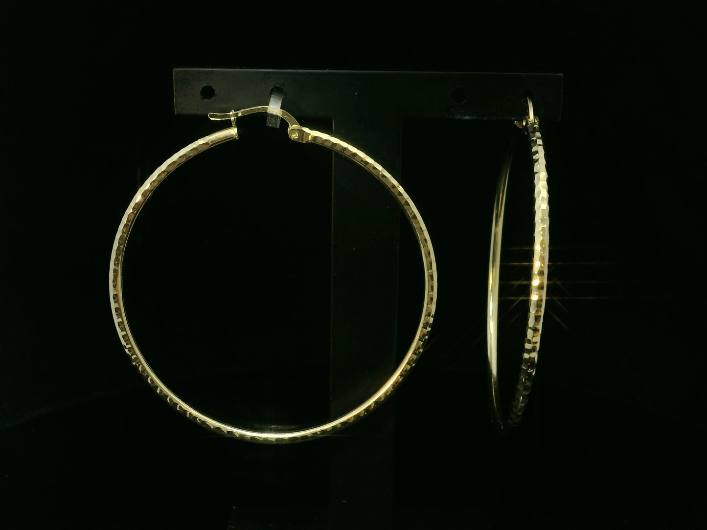 10K YELLOW GOLD 50MM HOOP EARRINGS