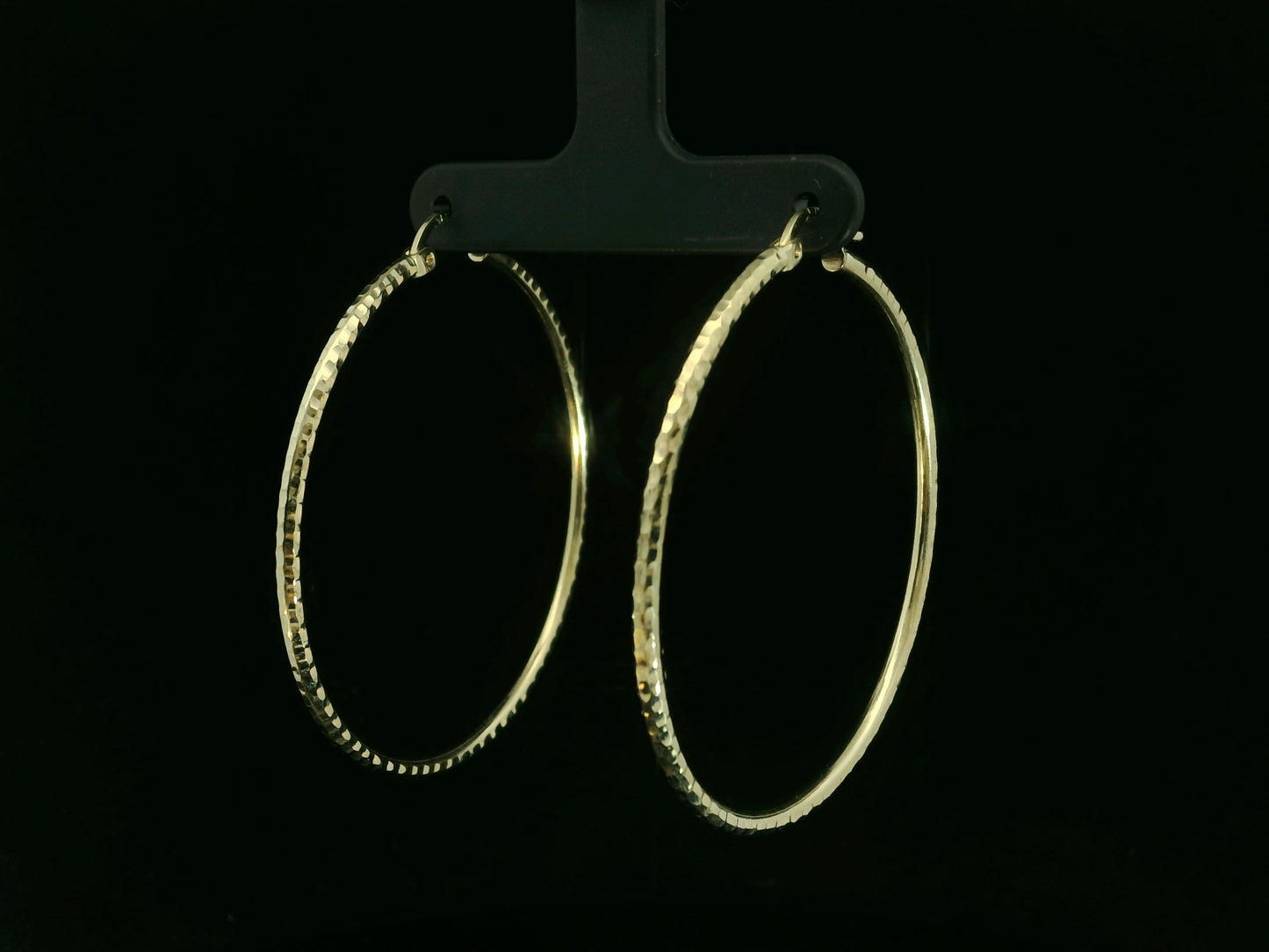 10K YELLOW GOLD 50MM HOOP EARRINGS