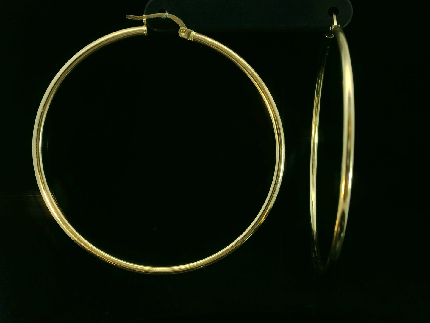 10K YELLOW GOLD 55MM HOOP EARRINGS