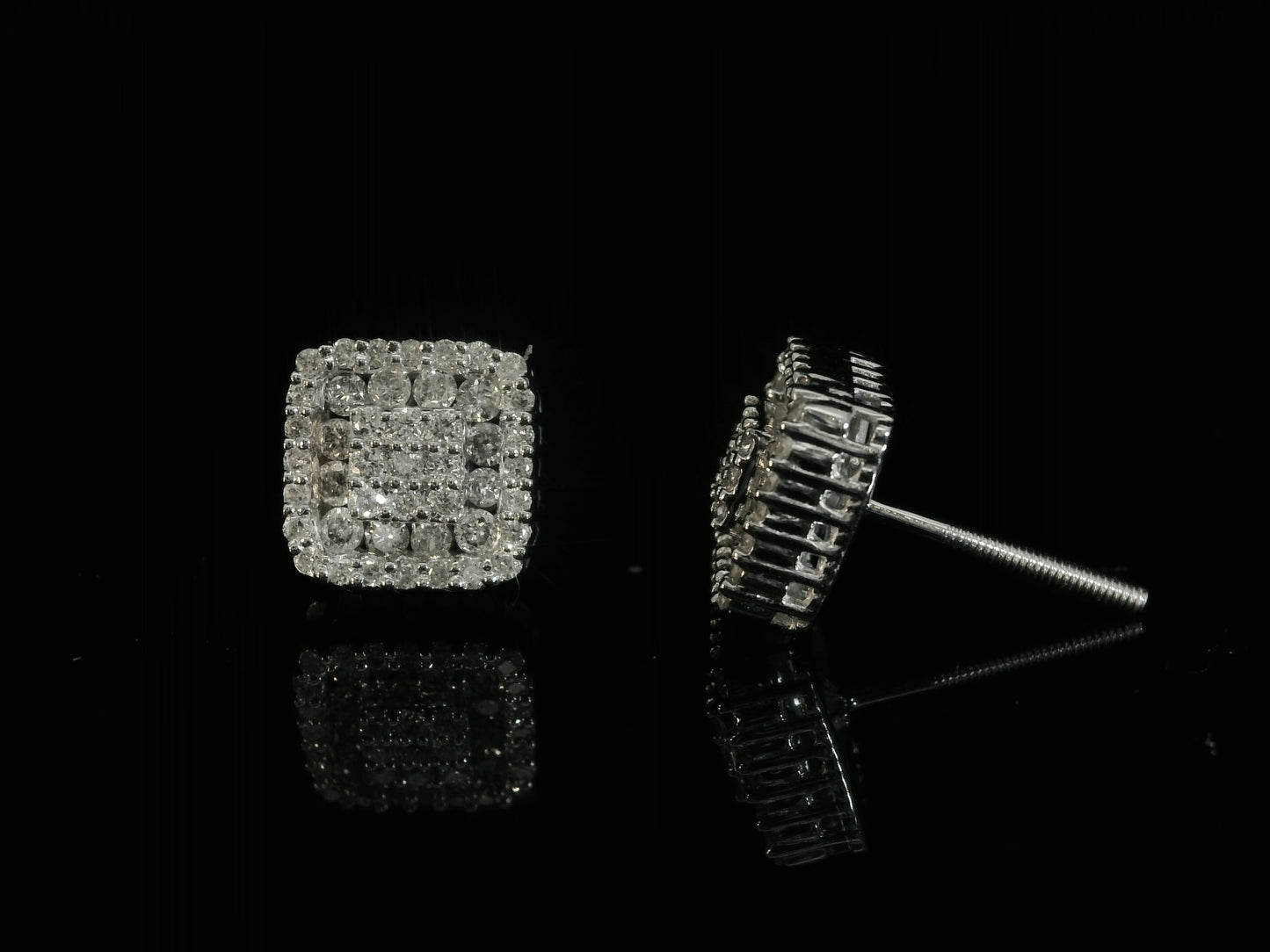 10K WHITE GOLD DIAMOND EARRINGS