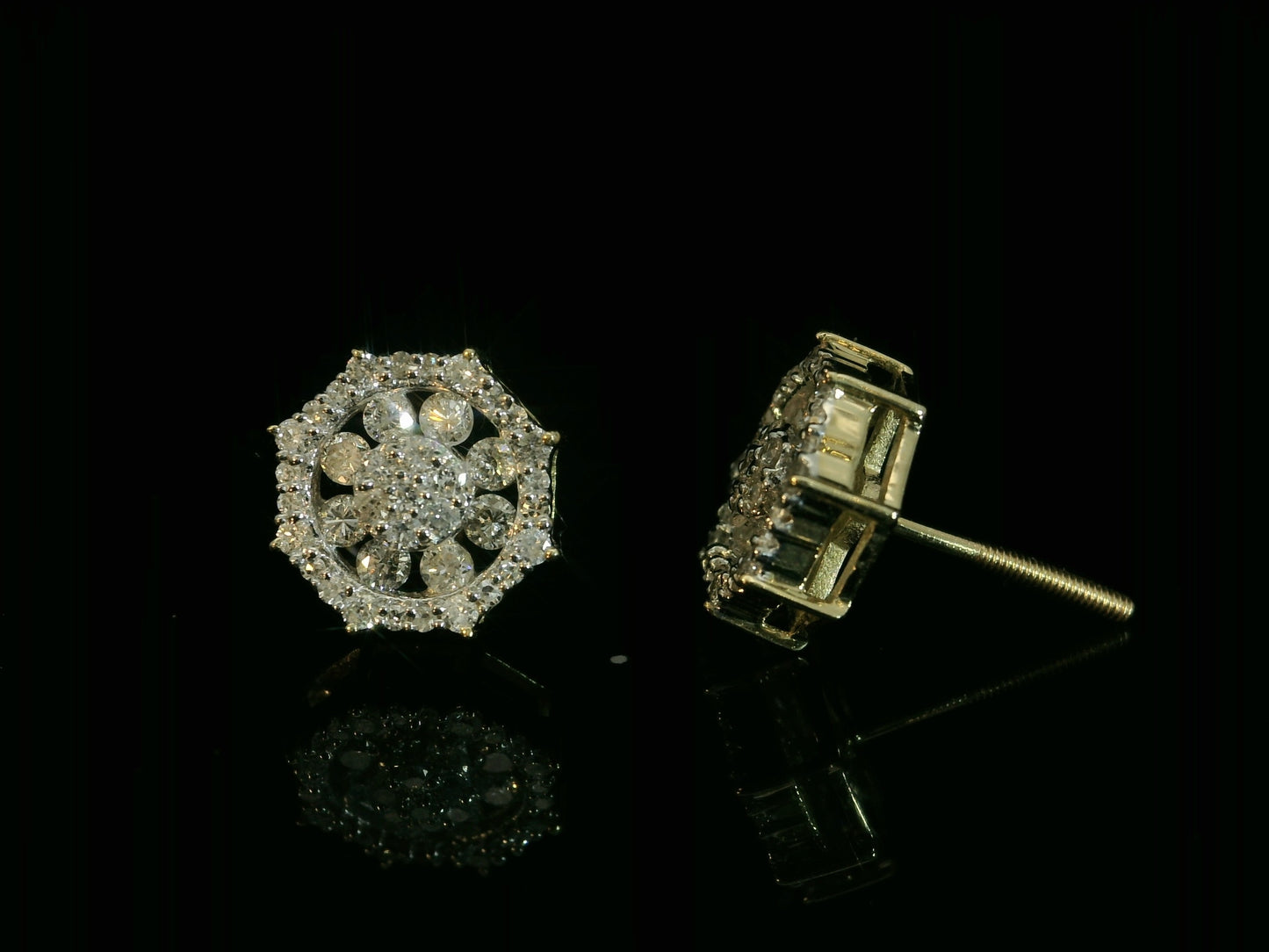 10K YELLOW GOLD DIAMOND EARRINGS