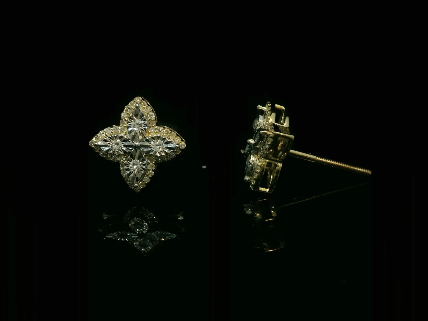10K YELLOW GOLD DIAMOND EARRINGS Angelica Jewellers