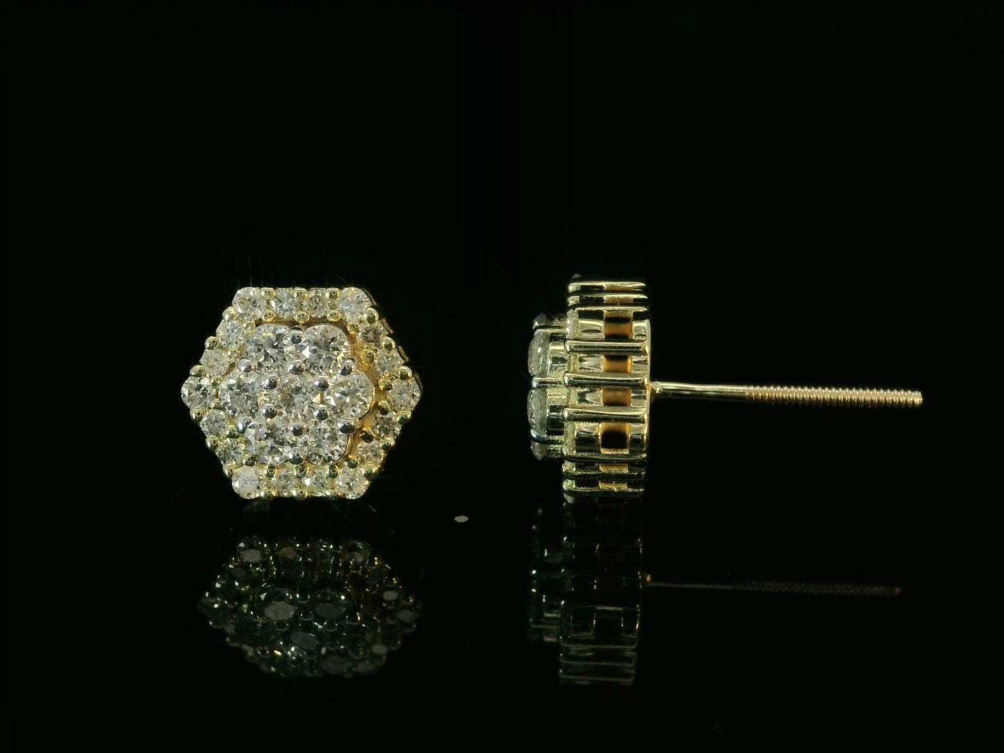 10K YELLOW GOLD DIAMOND EARRINGS