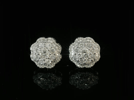 10K WHITE GOLD DIAMOND EARRINGS