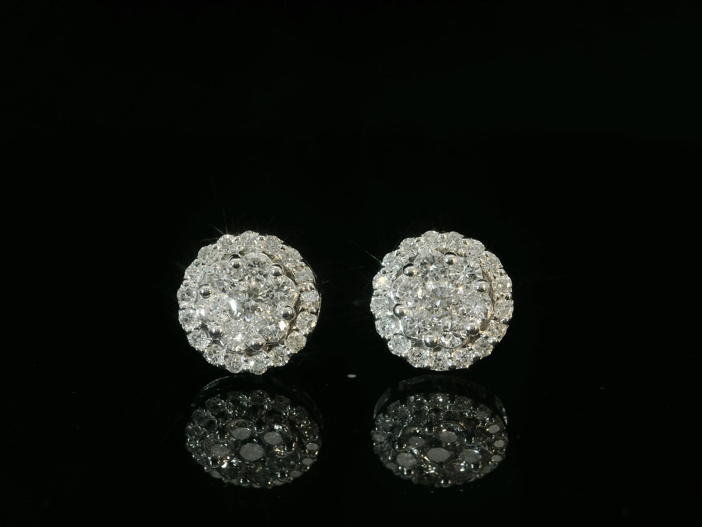 14K WHITE GOLD DIAMOND EARRINGS