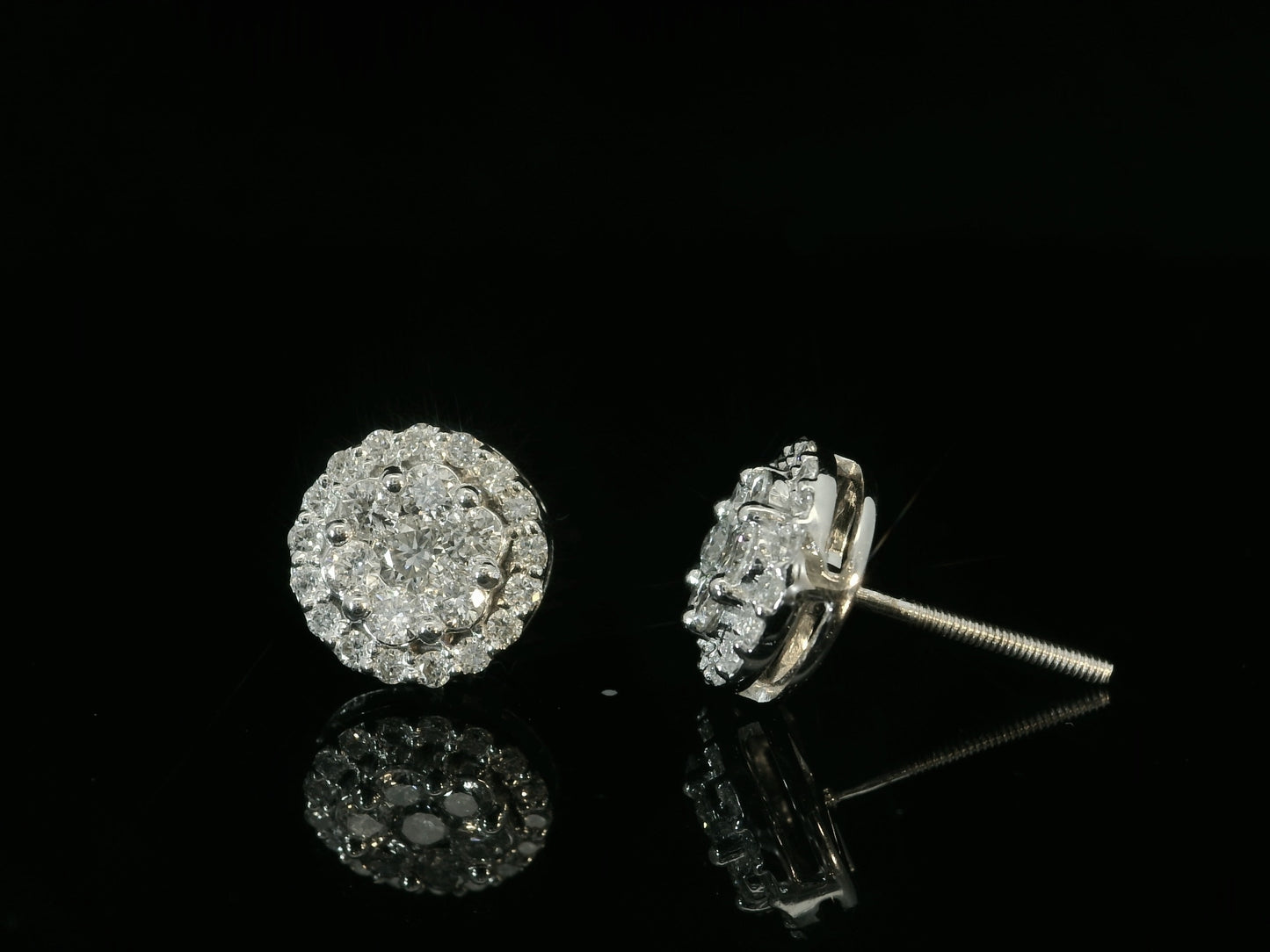 14K WHITE GOLD DIAMOND EARRINGS