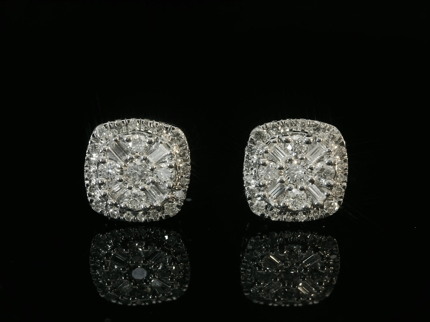 14K WHITE GOLD DIAMOND EARRINGS