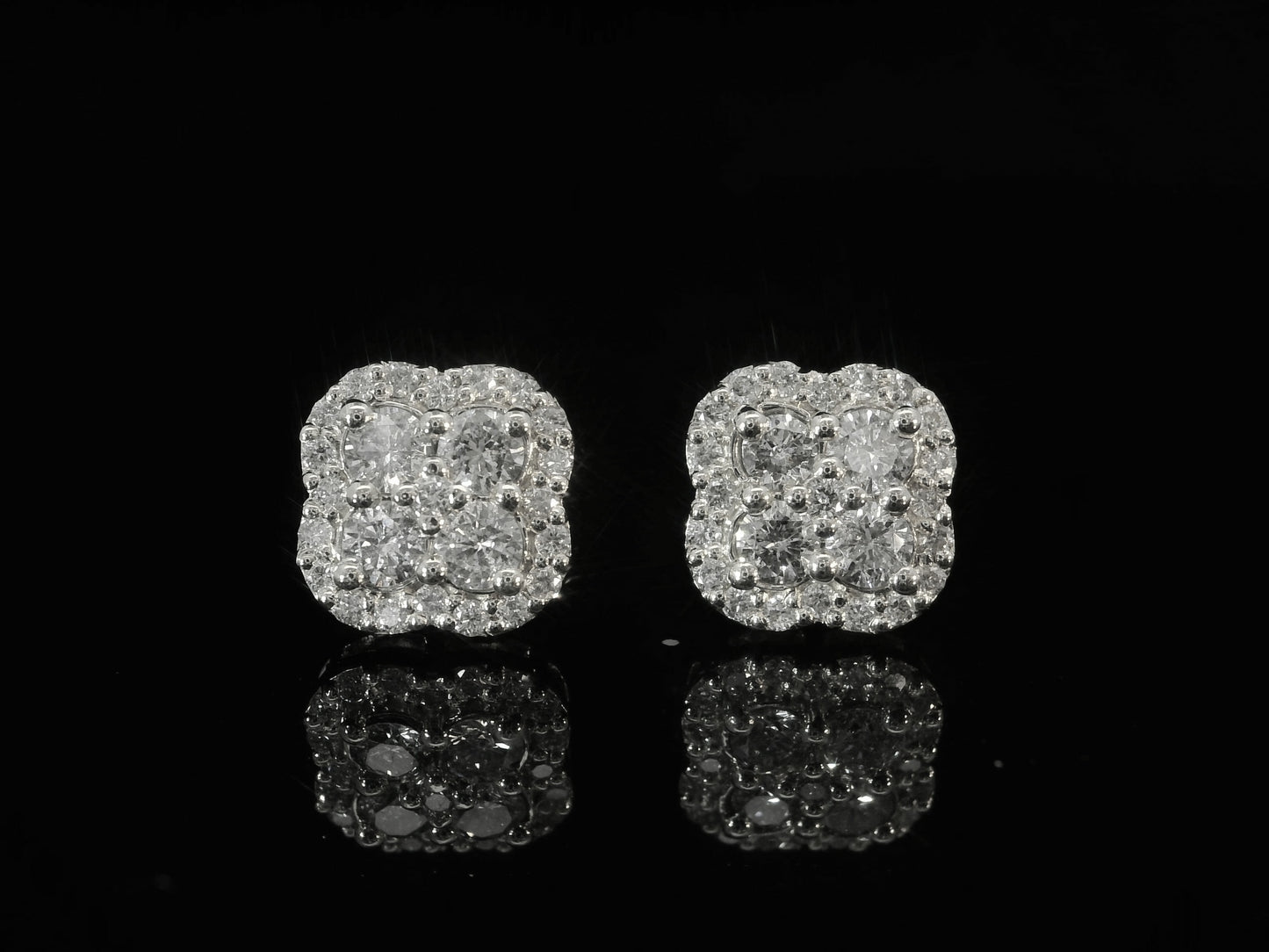 14K WHITE GOLD DIAMOND EARRINGS