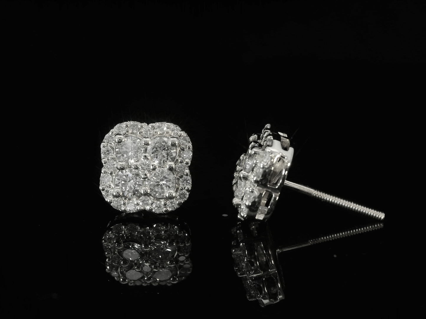 14K WHITE GOLD DIAMOND EARRINGS