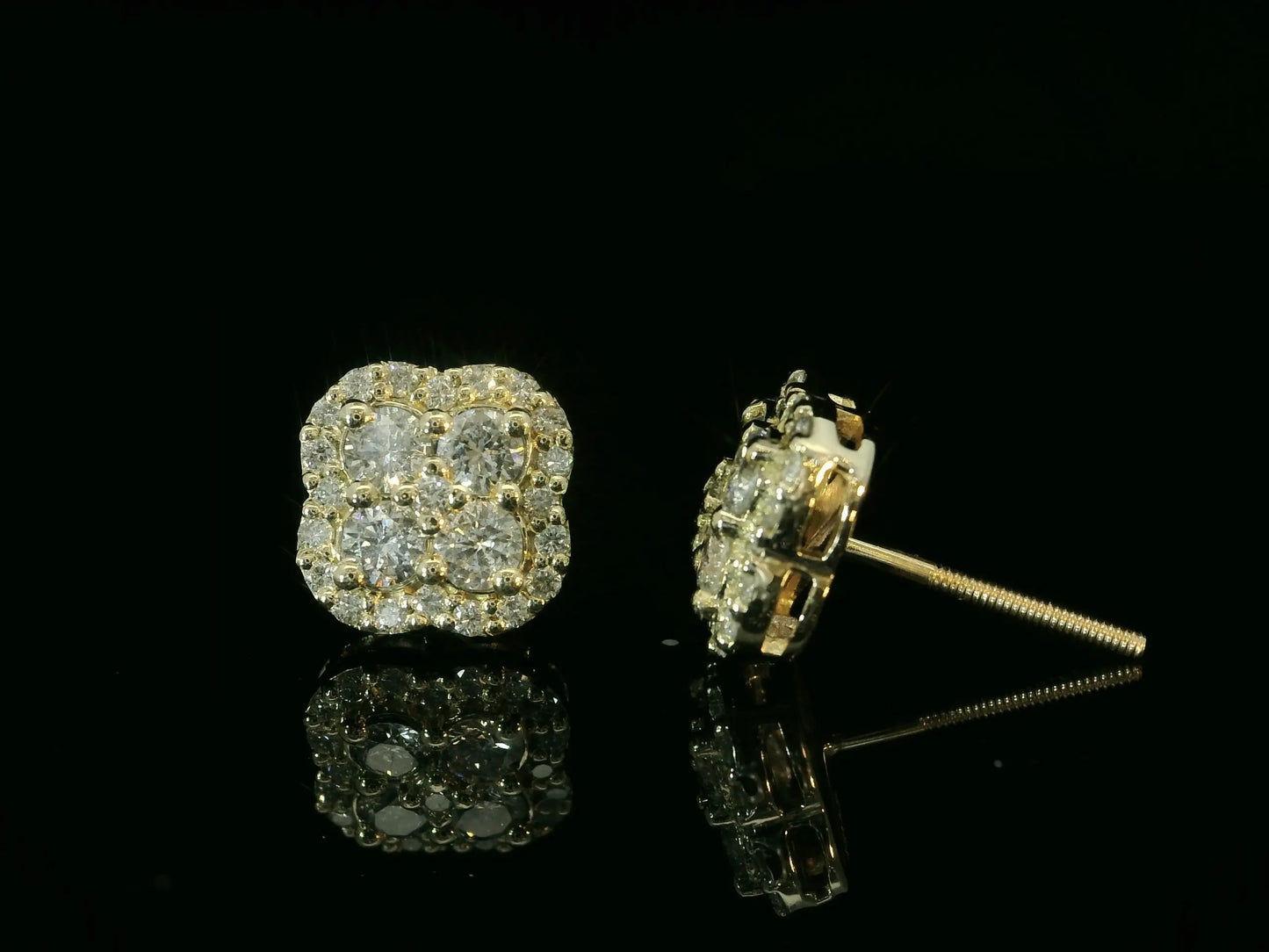 14K YELLOW GOLD DIAMOND EARRINGS Angelica Jewellers
