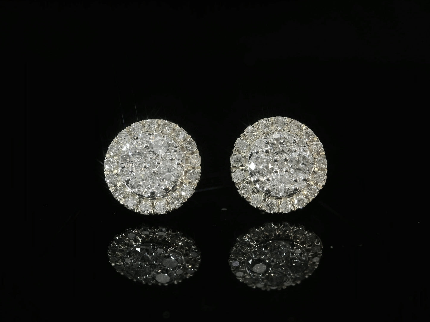 14K WHITE GOLD DIAMOND EARRINGS