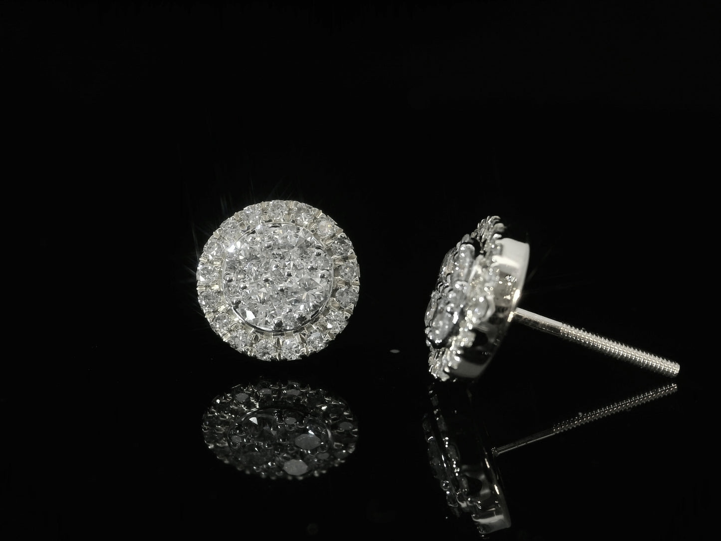 14K WHITE GOLD DIAMOND EARRINGS