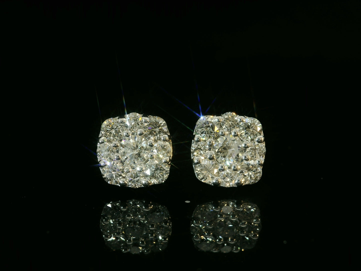 14K YELLOW GOLD DIAMOND EARRINGS