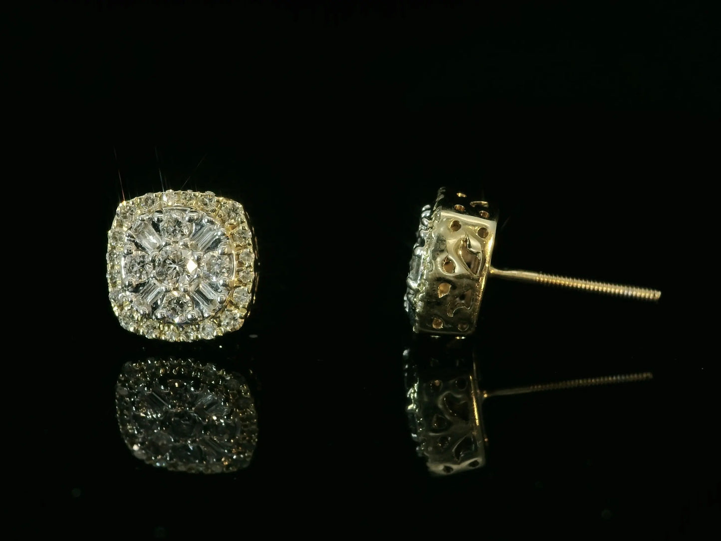 14K YELLOW GOLD DIAMOND EARRINGS Angelica Jewellers