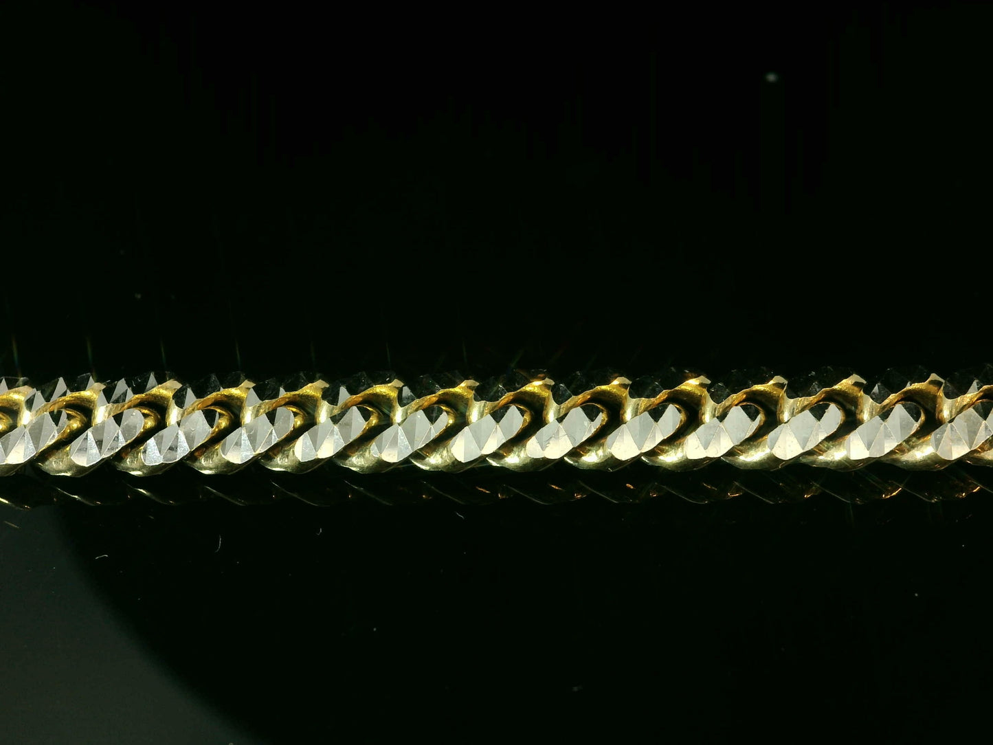 10K YELLOW GOLD 6MM DIAMOND CUT SOLID CUBAN LINK BRACELET
