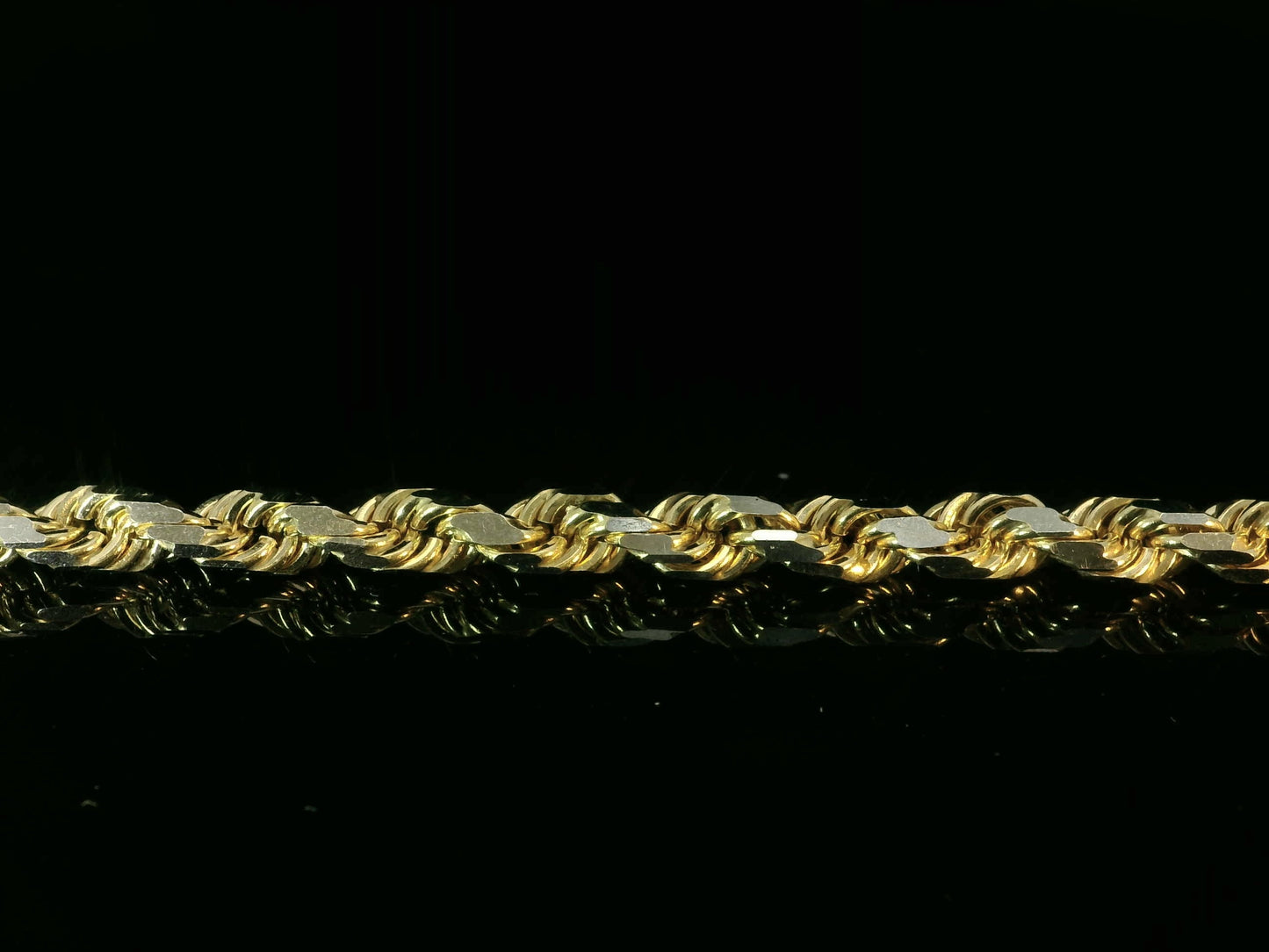 10K YELLOW GOLD 4.5MM SOLID ROPE BRACELET