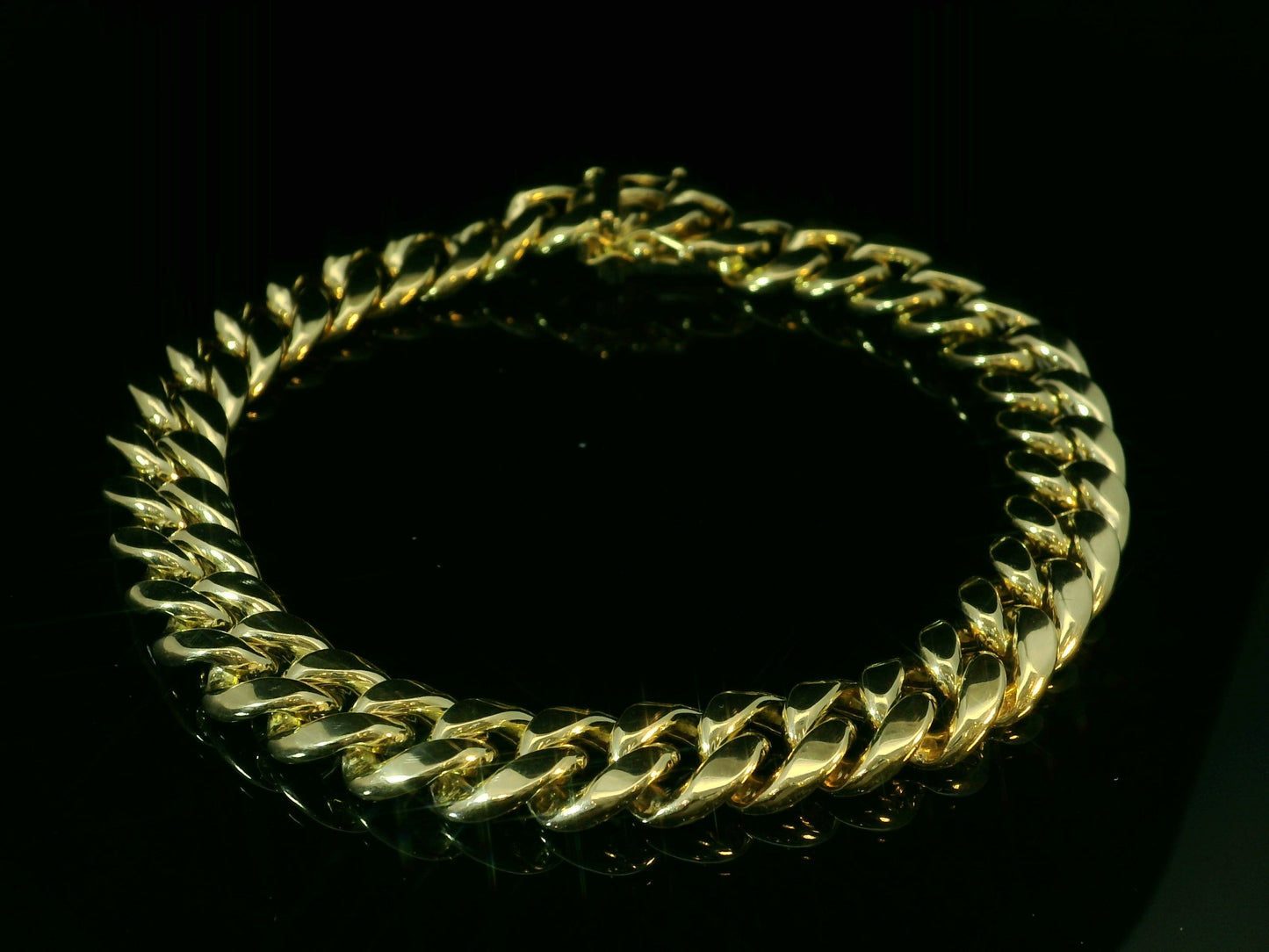 10K YELLOW GOLD 10MM CUBAN LINK BRACELET