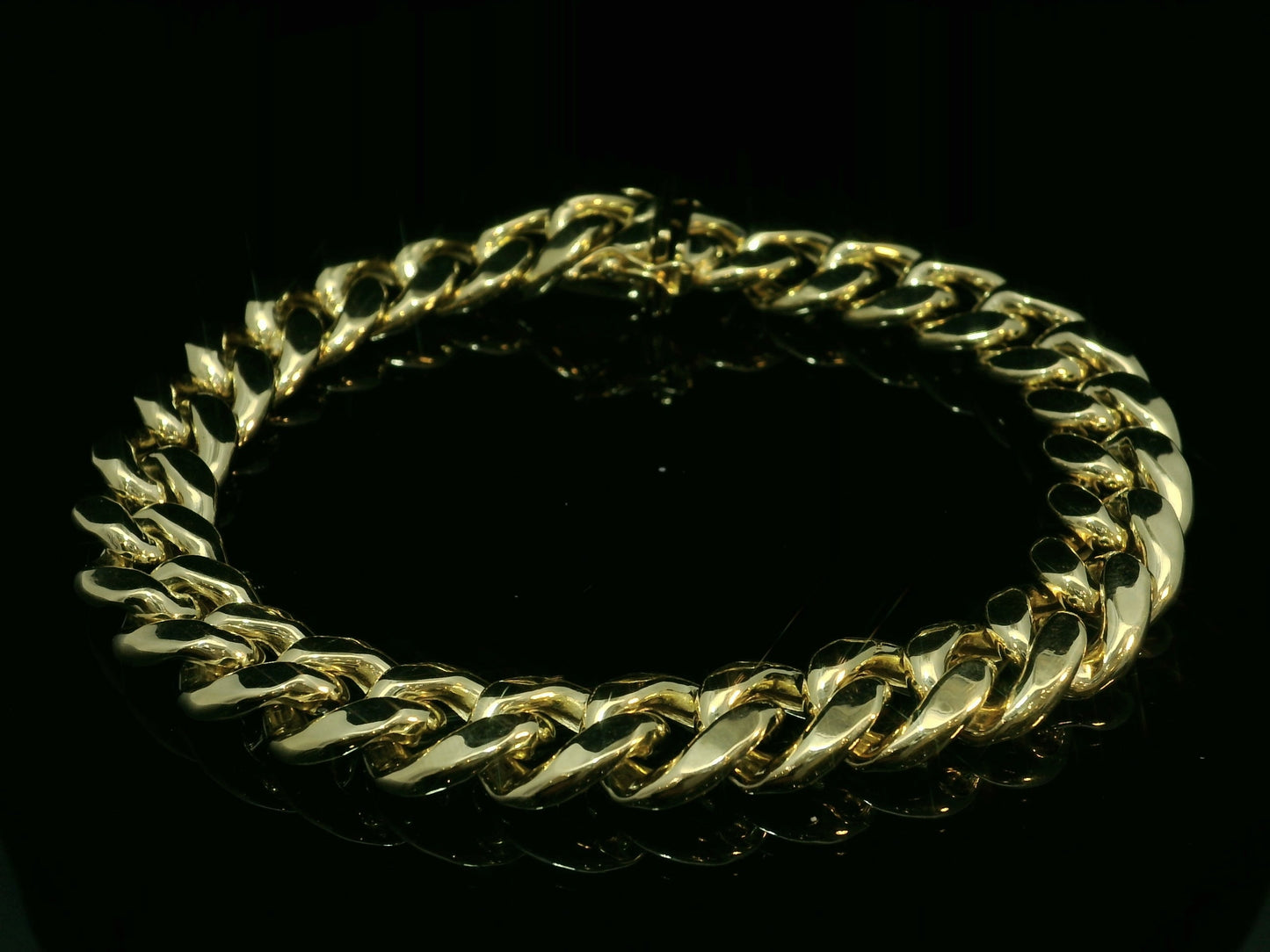 10K YELLOW GOLD 11MM CUBAN LINK BRACELET