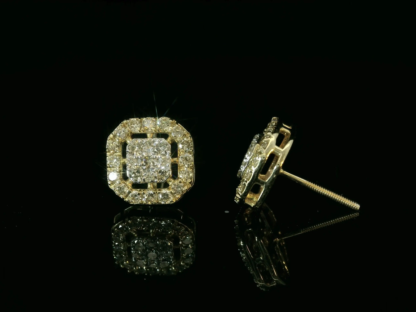 14K YELLOW GOLD DIAMOND EARRINGS Angelica Jewellers