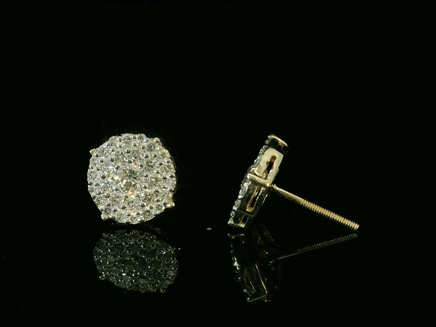 14K YELLOW GOLD DIAMOND EARRINGS Angelica Jewellers