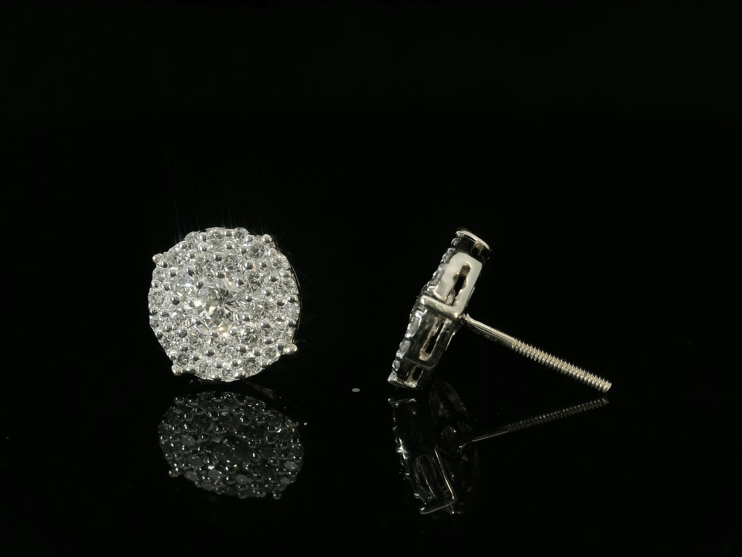 14K WHITE GOLD DIAMOND EARRINGS