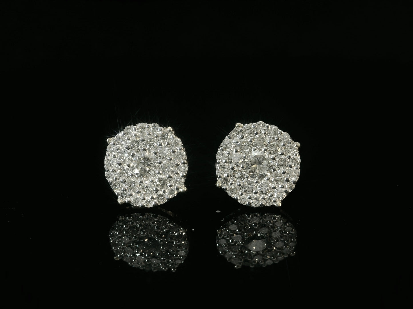 14K WHITE GOLD DIAMOND EARRINGS