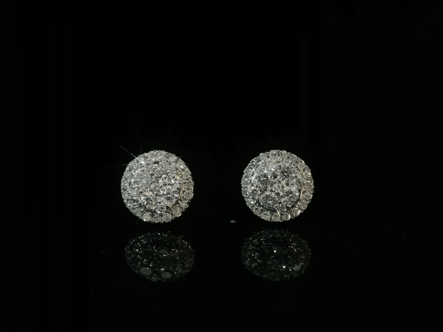 14K WHITE GOLD DIAMOND EARRINGS