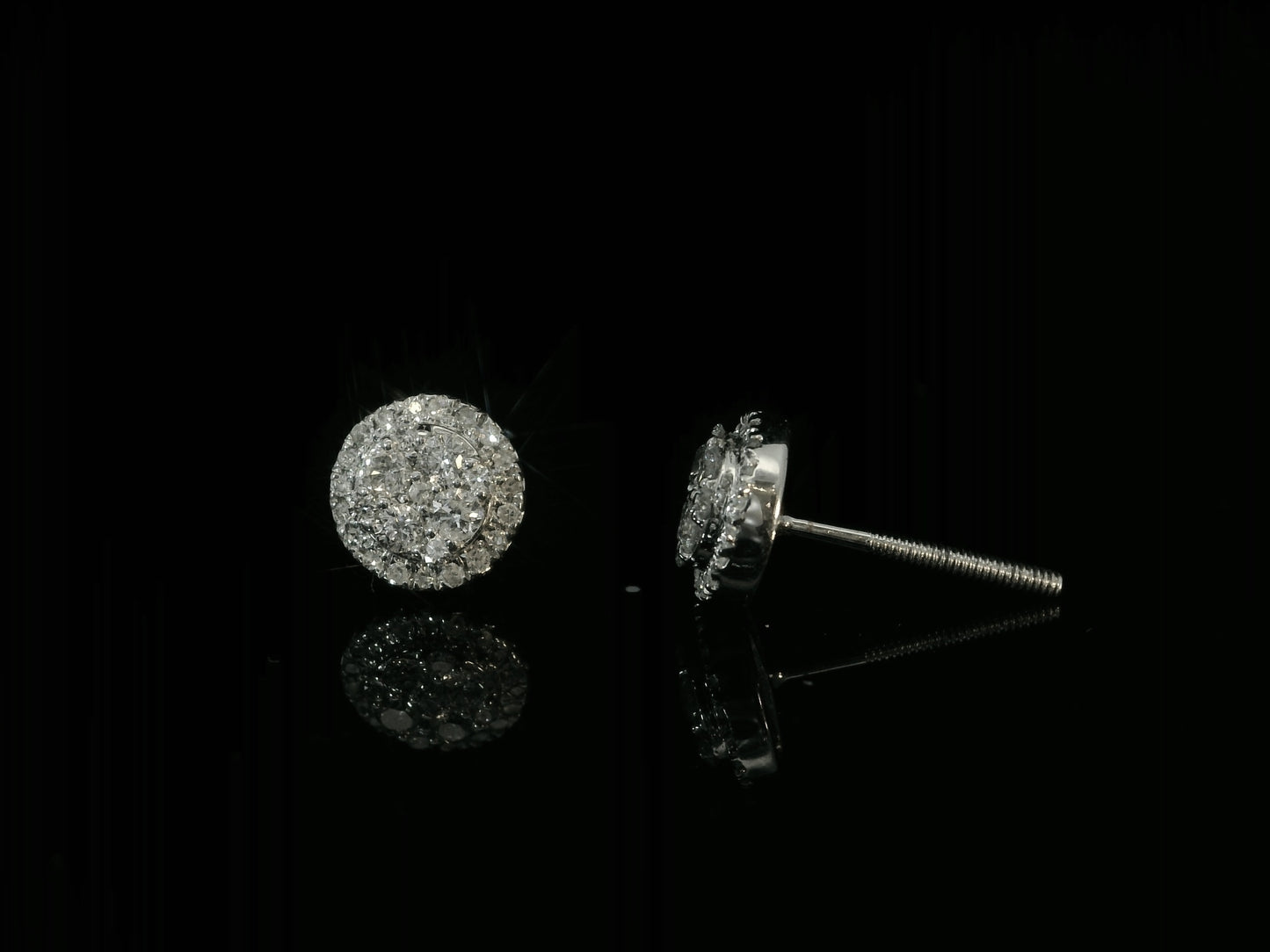 14K WHITE GOLD DIAMOND EARRINGS
