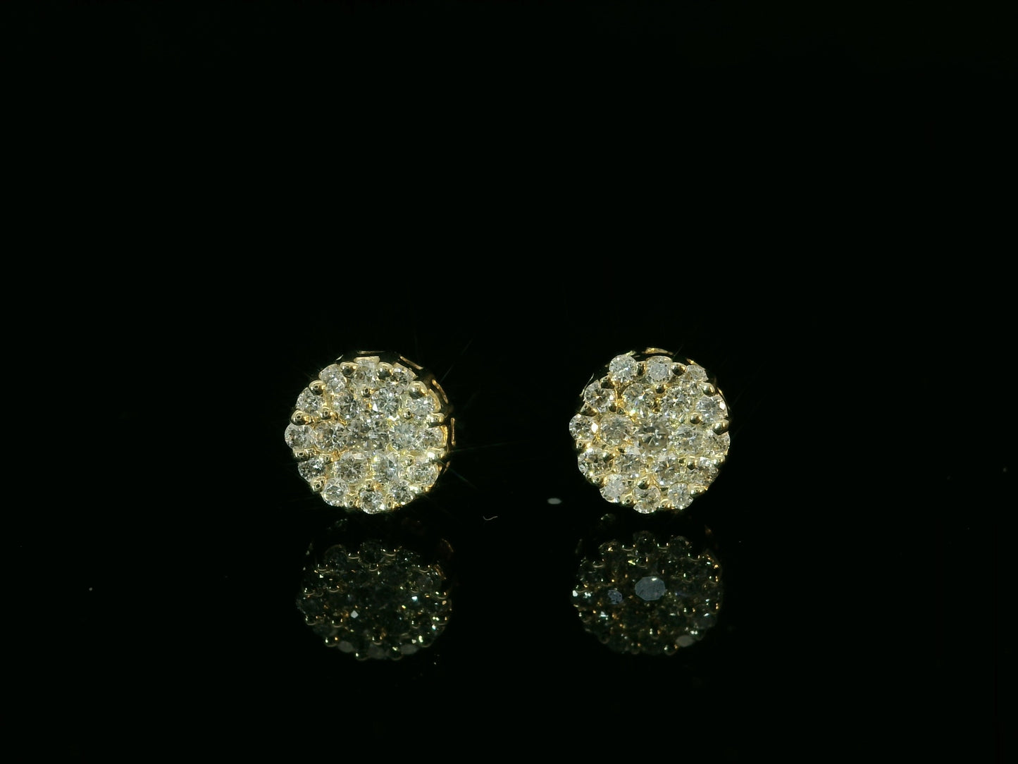 14K YELLOW GOLD DIAMOND EARRINGS