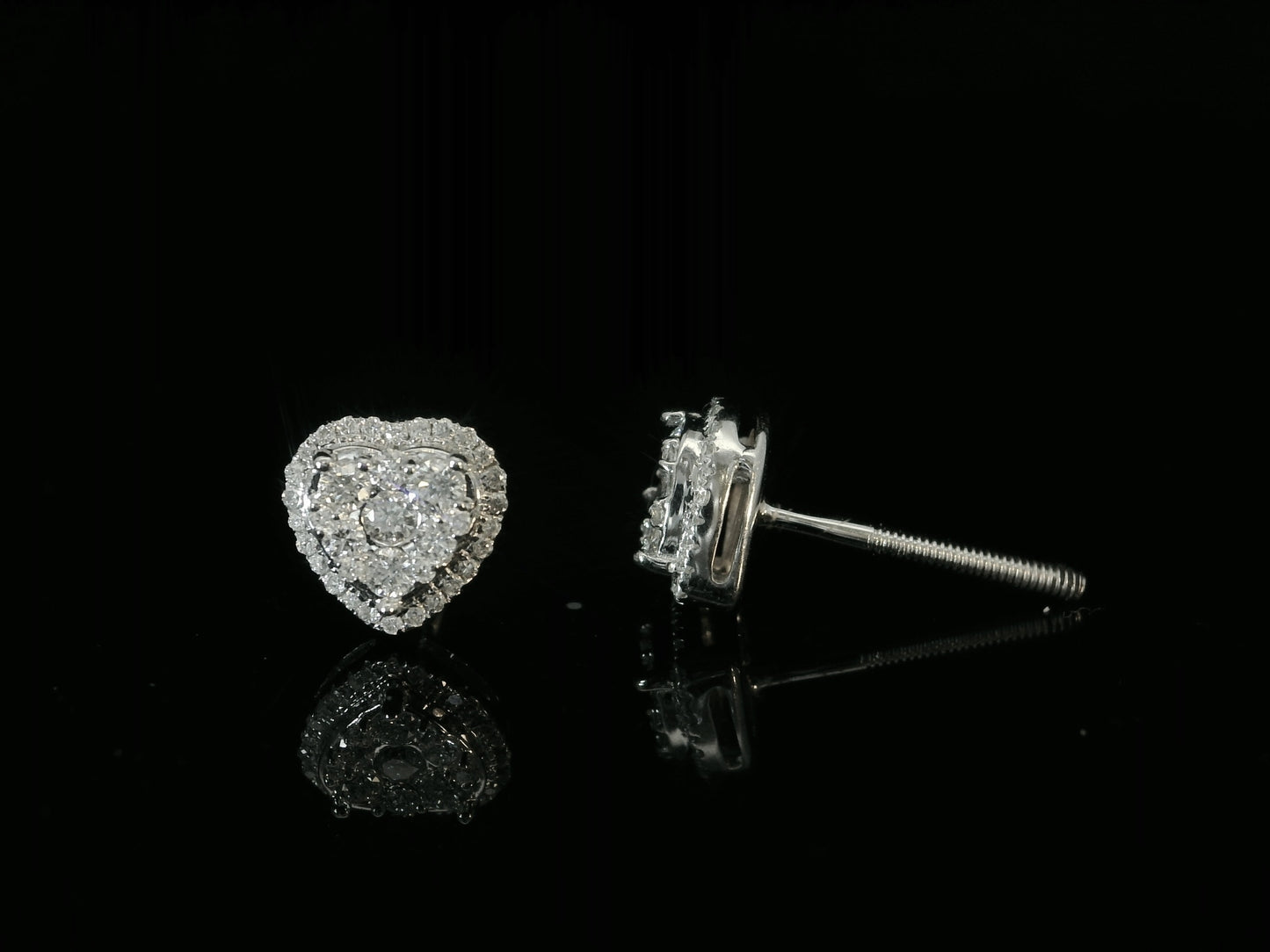 14K WHITE GOLD DIAMOND EARRINGS