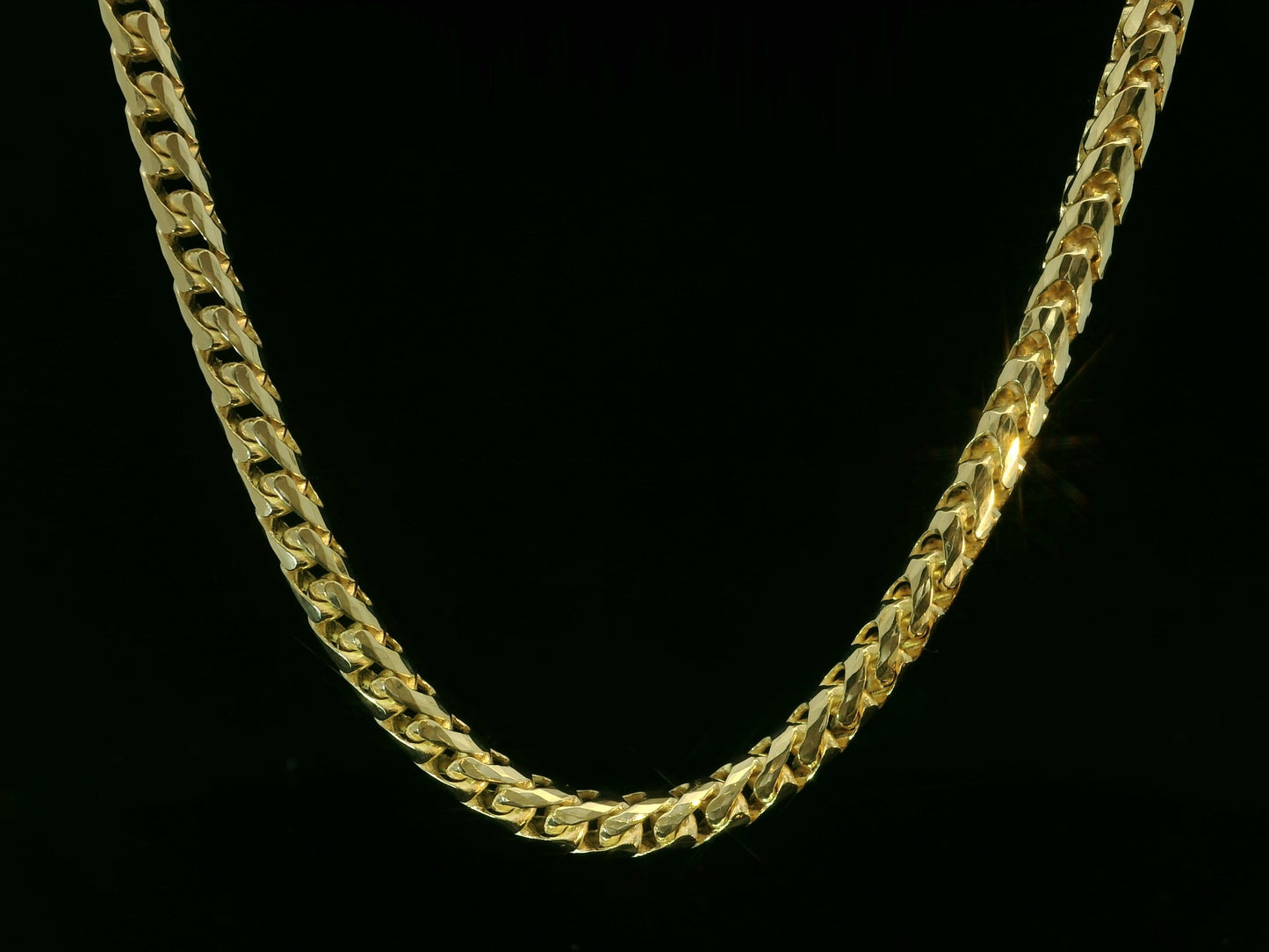 10K YELLOW GOLD SOLID FRANCO CHAIN 4.50mm 30 INCHES