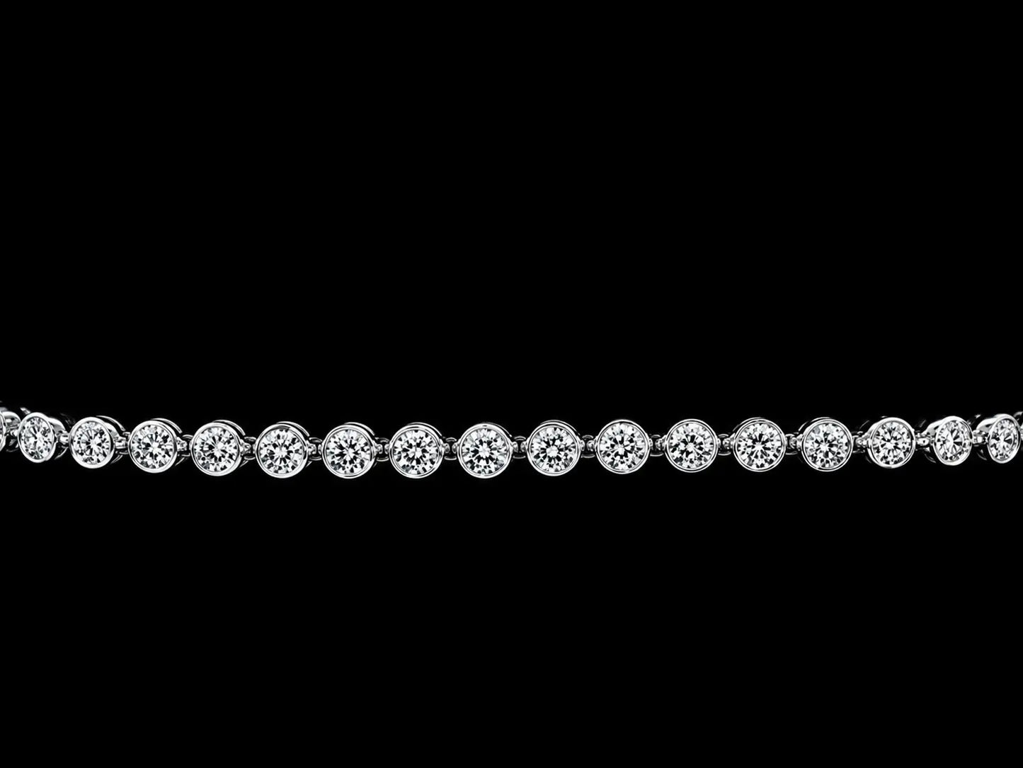 14K WHITE GOLD 3.70MM VVS-VS F+ LAB DIAMOND TENNIS BRACELET Angelica Jewellers