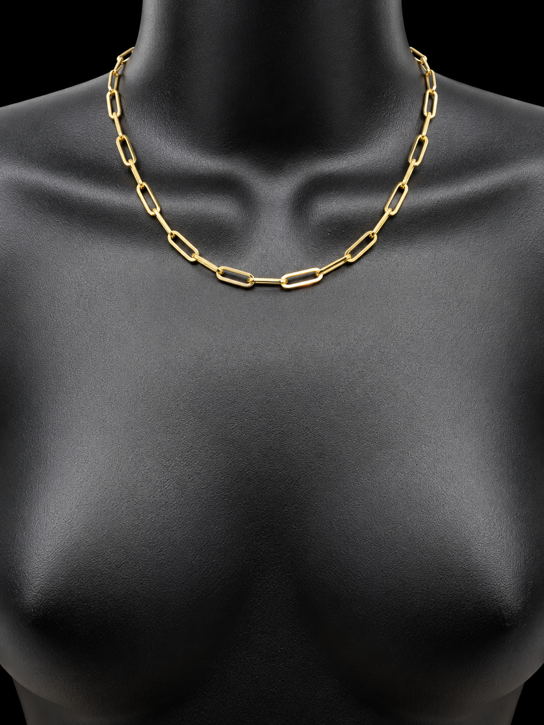 10K Yellow Gold Paperclip Link Chain Necklace – 3.5mm | 16 Inches