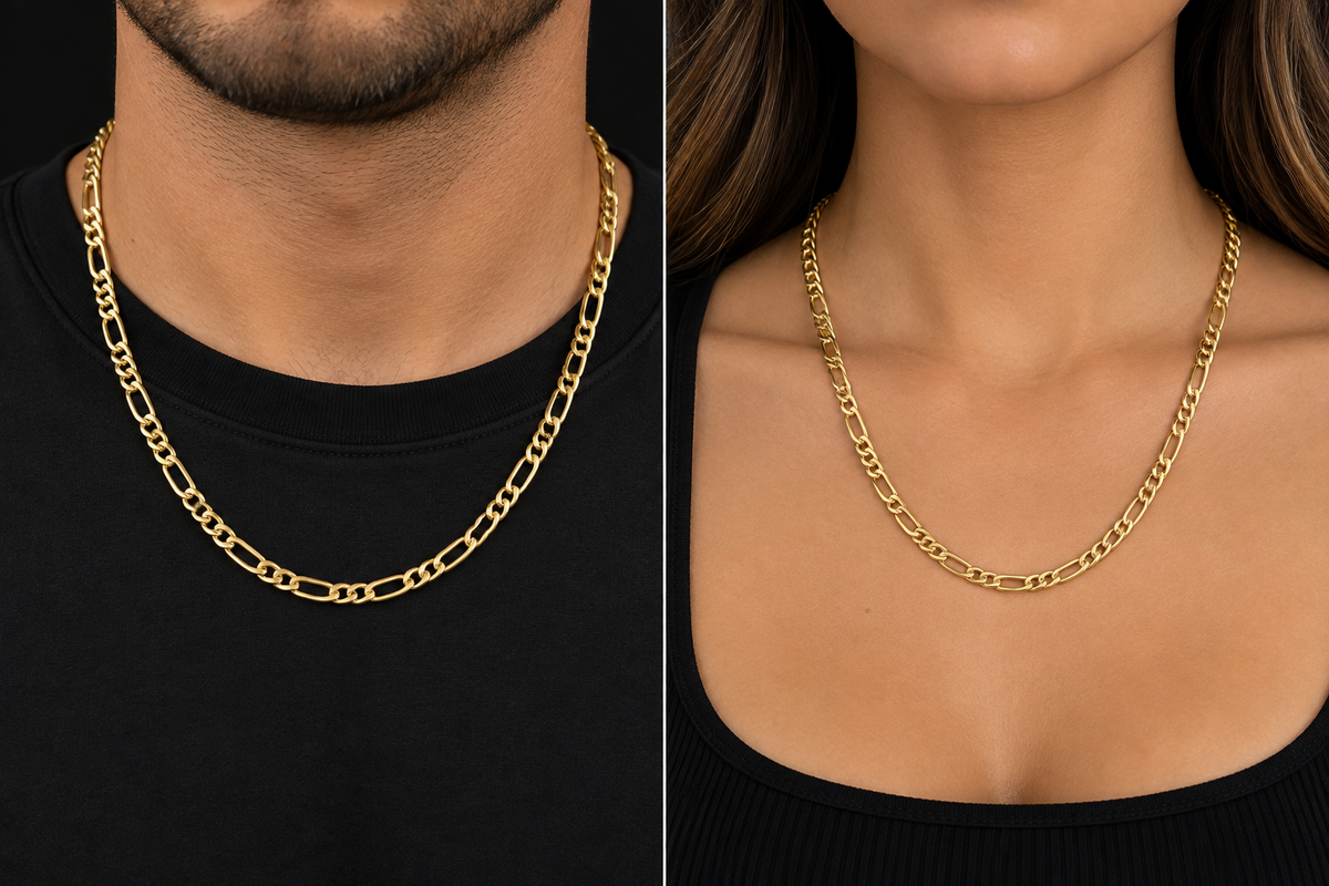 18K Gold Figaro Chain – 5.00mm | 16”–24”