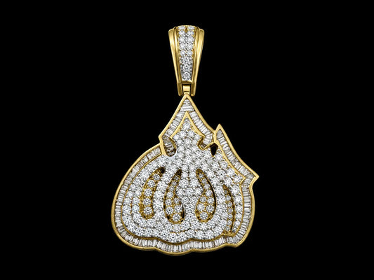 14K Gold Diamond Allah Pendant Angelica Jewellers