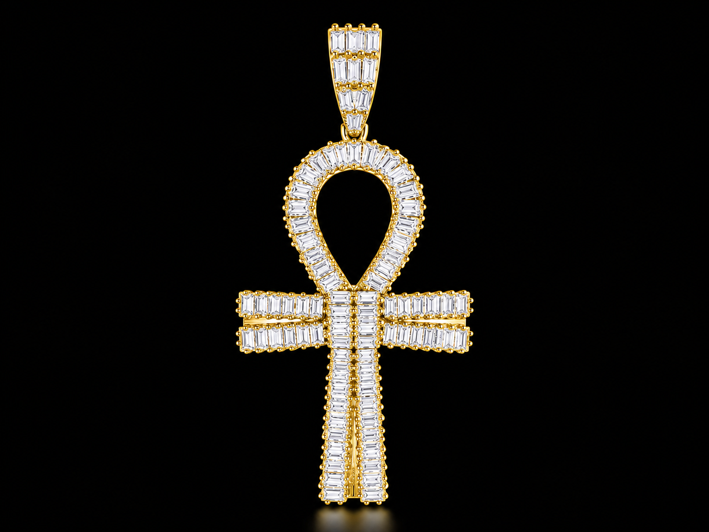 10K Yellow Gold Diamond Ankh Pendant Angelica Jewellers