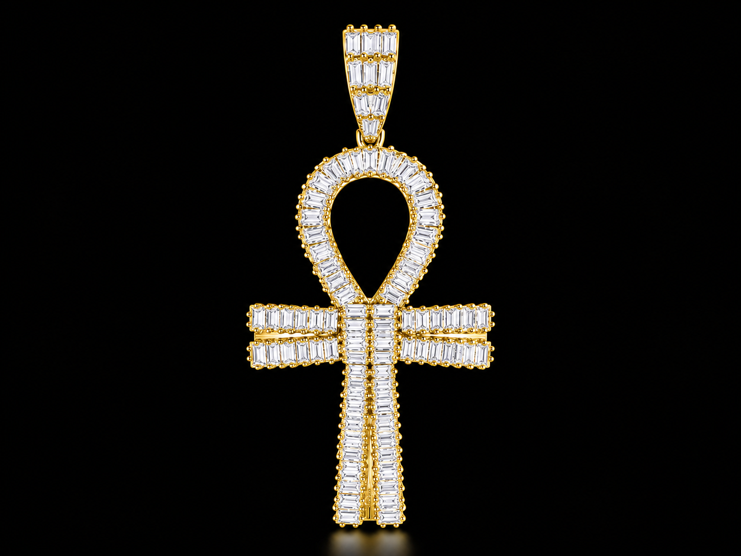 10K Yellow Gold Diamond Ankh Pendant Angelica Jewellers