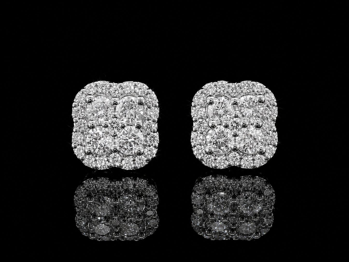 14K WHITE GOLD DIAMOND EARRINGS Angelica Jewellers