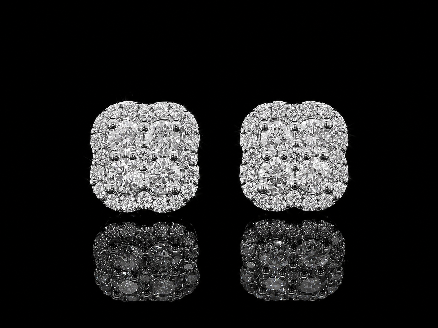 14K WHITE GOLD DIAMOND EARRINGS Angelica Jewellers