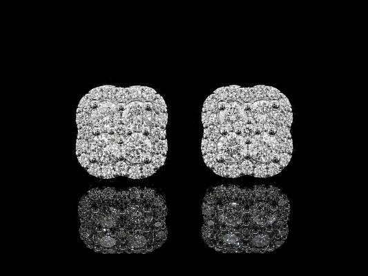 14K WHITE GOLD DIAMOND EARRINGS