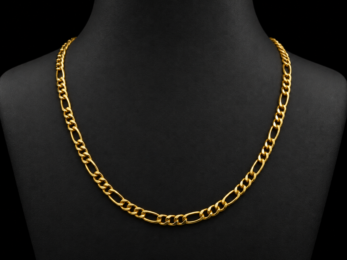 18K Gold Figaro Chain – 5.00mm | 16”–24”
