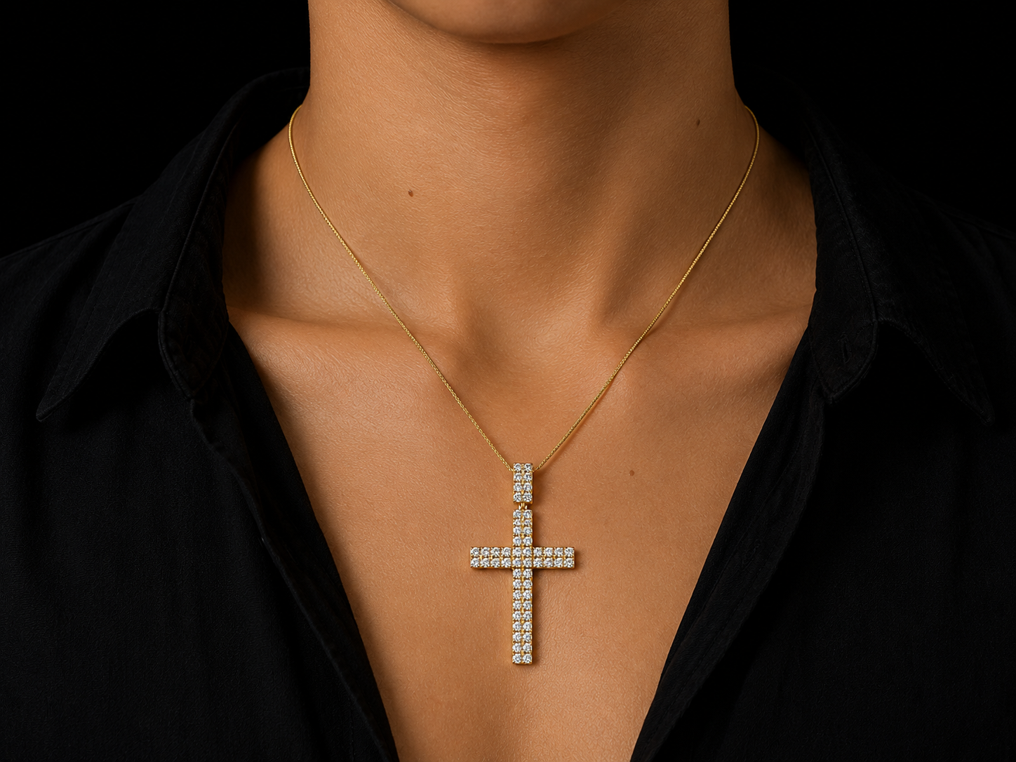 10K Gold Diamond Cross Pendant Angelica Jewellers